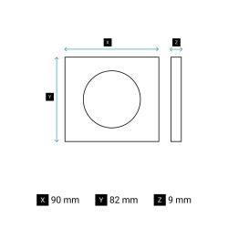 Support pour interrupteur et prise simple Céliane, LEGRAND, gris cendré - LEGRAND