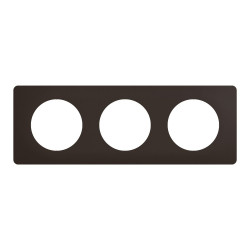 Support pour interrupteur et prise triple Céliane, LEGRAND, noir de marque LEGRAND, référence: B9966900