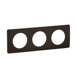 Support pour interrupteur et prise triple Céliane, LEGRAND, noir - LEGRAND