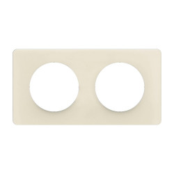 Support pour interrupteur et prise double Céliane, LEGRAND, blanc amande de marque LEGRAND, référence: B9967200
