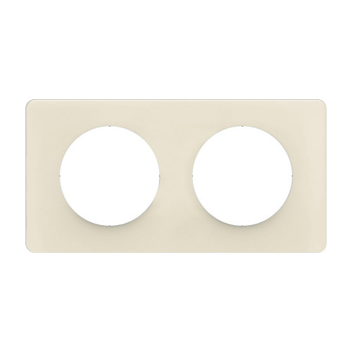 Support pour interrupteur et prise double Céliane, LEGRAND, blanc amande - LEGRAND