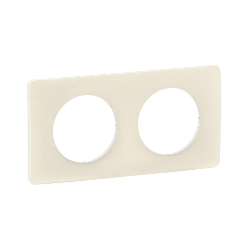 Support pour interrupteur et prise double Céliane, LEGRAND, blanc amande - LEGRAND