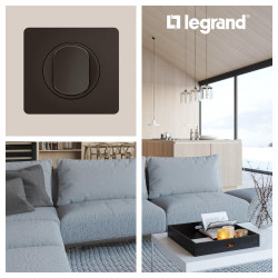 Plaque 2p celiane noir - LEGRAND