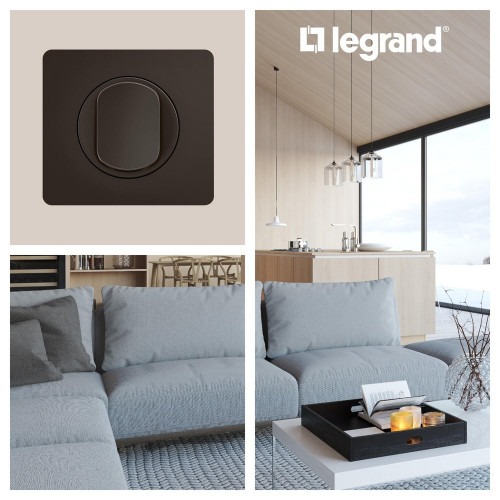 Plaque  2p celiane noir - LEGRAND