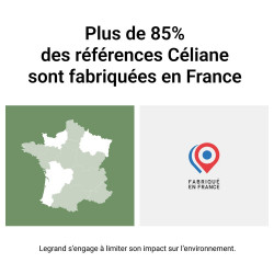 Plaque 3p celiane blanc - LEGRAND