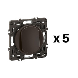 Lot de 5 interrupteurs va-et-vient compo CELIANE noir de marque LEGRAND, référence: B9970800