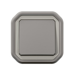 Interrupteur va-et-vient étanche IP55 encastré PLEXO gris de marque LEGRAND, référence: B9971000