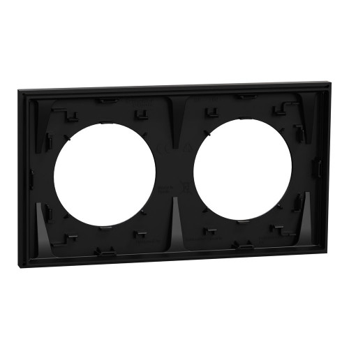 Plaque double Odace, SCHNEIDER ELECTRIC, noir onyx - SCHNEIDER ELECTRIC