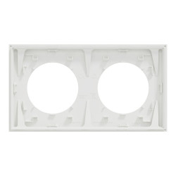 Plaque double Odace, SCHNEIDER ELECTRIC, blanc craie - SCHNEIDER ELECTRIC