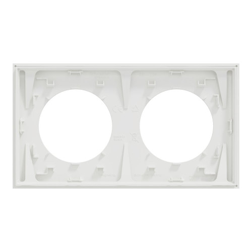 Plaque double Odace, SCHNEIDER ELECTRIC, blanc craie - SCHNEIDER ELECTRIC