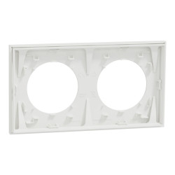 Plaque double Odace, SCHNEIDER ELECTRIC, blanc craie - SCHNEIDER ELECTRIC