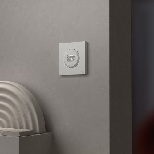 Plaque simple Odace, SCHNEIDER ELECTRIC, blanc craie - SCHNEIDER ELECTRIC