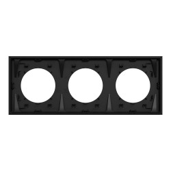 Plaque triple Odace, SCHNEIDER ELECTRIC, noir onyx - SCHNEIDER ELECTRIC