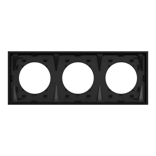 Plaque triple Odace, SCHNEIDER ELECTRIC, noir onyx - SCHNEIDER ELECTRIC