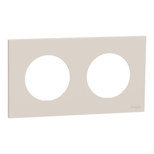 Plaque double Odace, SCHNEIDER ELECTRIC, beige sable - SCHNEIDER ELECTRIC