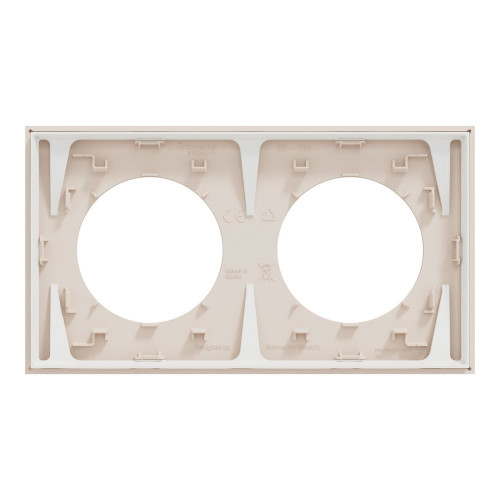 Plaque double Odace, SCHNEIDER ELECTRIC, beige sable - SCHNEIDER ELECTRIC