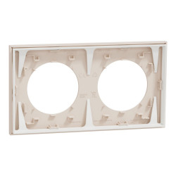 Plaque double Odace, SCHNEIDER ELECTRIC, beige sable - SCHNEIDER ELECTRIC