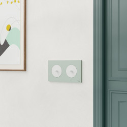 Plaque double Odace, SCHNEIDER ELECTRIC, vert jade - SCHNEIDER ELECTRIC