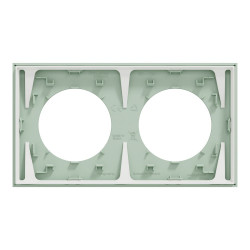 Plaque double Odace, SCHNEIDER ELECTRIC, vert jade - SCHNEIDER ELECTRIC