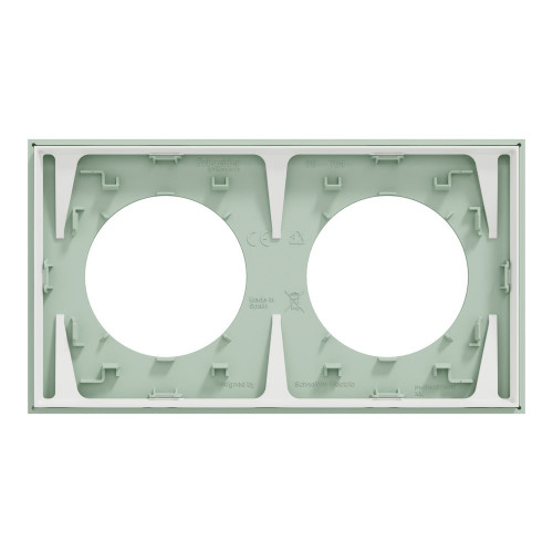 Plaque double Odace, SCHNEIDER ELECTRIC, vert jade - SCHNEIDER ELECTRIC
