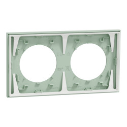 Plaque double Odace, SCHNEIDER ELECTRIC, vert jade - SCHNEIDER ELECTRIC