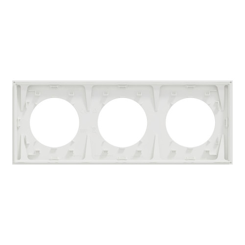 Plaque triple Odace, SCHNEIDER ELECTRIC, blanc craie - SCHNEIDER ELECTRIC