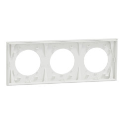 Plaque triple Odace, SCHNEIDER ELECTRIC, blanc craie - SCHNEIDER ELECTRIC