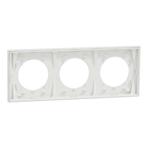 Plaque triple Odace, SCHNEIDER ELECTRIC, blanc craie - SCHNEIDER ELECTRIC