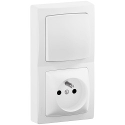 Interrupteur va et vient+prise verticale saillie asl blanc LEGRAND - LEGRAND
