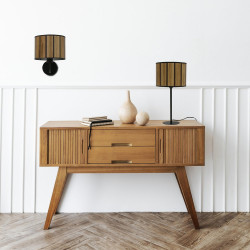 Applique tasso e14 d19 noir brun métropolight - METROPOLIGHT