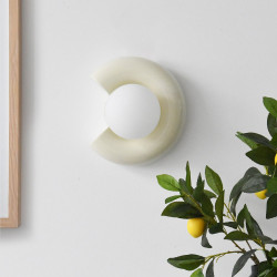 Applique Pop, céramique vanille, Diam 24cm, G9 - EXAGON
