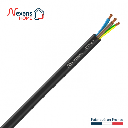 Câble Souple Ho7Rnf Noir, L.50 M - NEXANS