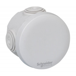 Boîte de dérivation ronde 4 entrées 60x60x40mm Mureva Box, SCHNEIDER ELECTRIC de marque SCHNEIDER ELECTRIC, référence: B9974800