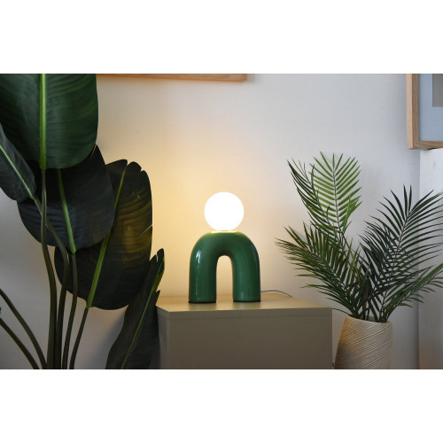 Lampe Pop U, céramique, vert, G9 - EXAGON