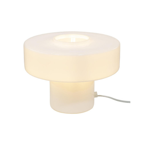 Lampe Foza, verre, blanc, H.19 cm, E27 - C CREATION