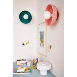 Lampe Foza, verre, blanc, H.19 cm, E27 - C CREATION