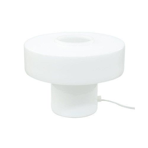 Lampe Foza, verre, blanc, H.19 cm, E27 - C CREATION