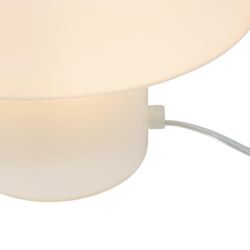 Lampe Foza, verre, blanc, H.19 cm, E27 - C CREATION
