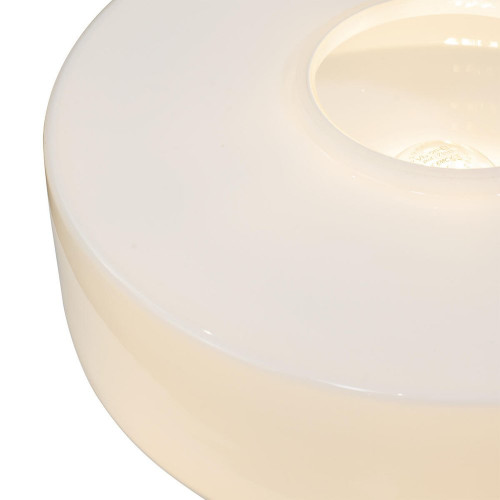 Lampe Foza, verre, blanc, H.19 cm, E27 - C CREATION