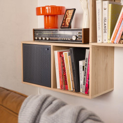 Lampe Foza, verre, orange, H.19 cm, E27 - C CREATION