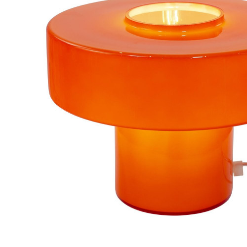 Lampe Foza, verre, orange, H.19 cm, E27 - C CREATION