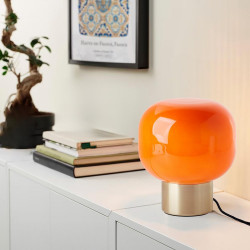 Lampe Arancia e14 hauteur 19,4cm verre orange BRILLIANT - BRILLIANT