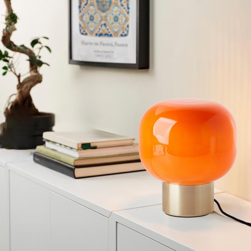 Lampe Arancia e14 hauteur 19,4cm verre orange BRILLIANT - BRILLIANT