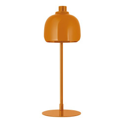 Lampe Corolle, acier, orange, H.40 cm, G9 - OSRAM