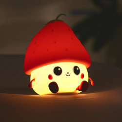 Lampe veilleuse Melba led, rechargeable, pvc, blanc et rose,  H.11.8 cm, SEYNAVE - SEYNAVE
