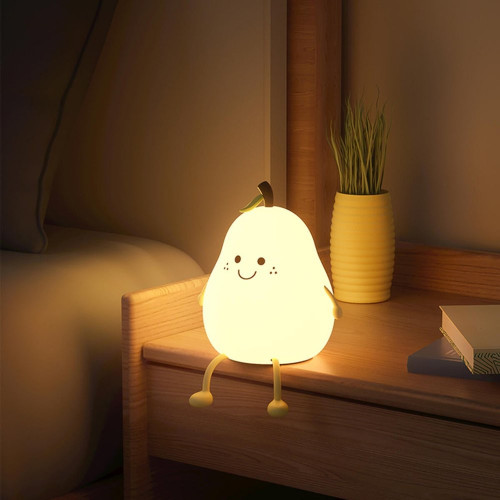 Lampe veilleuse Lila LED, PVC, rechargeable, H.13cm, blanc, Seynave - SEYNAVE