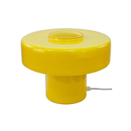 Lampe Foza, verre, jaune, H.19 cm, E27 - C CREATION