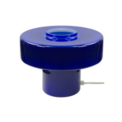 Lampe Foza, verre, bleu, H.19 cm, E27 - C CREATION