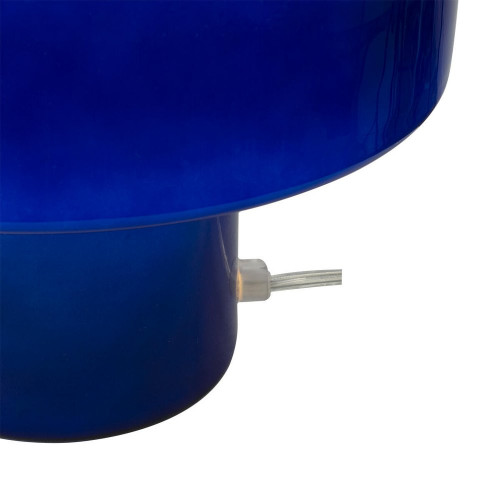 Lampe Foza, verre, bleu, H.19 cm, E27 - C CREATION