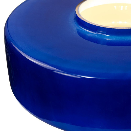 Lampe Foza, verre, bleu, H.19 cm, E27 - C CREATION
